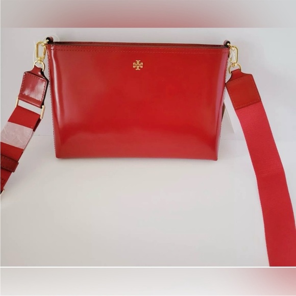 Tory Burch NWT Blake Patent Leather Swingpack Crossbody 156480 In Lipstick Red - Picture 3 of 10